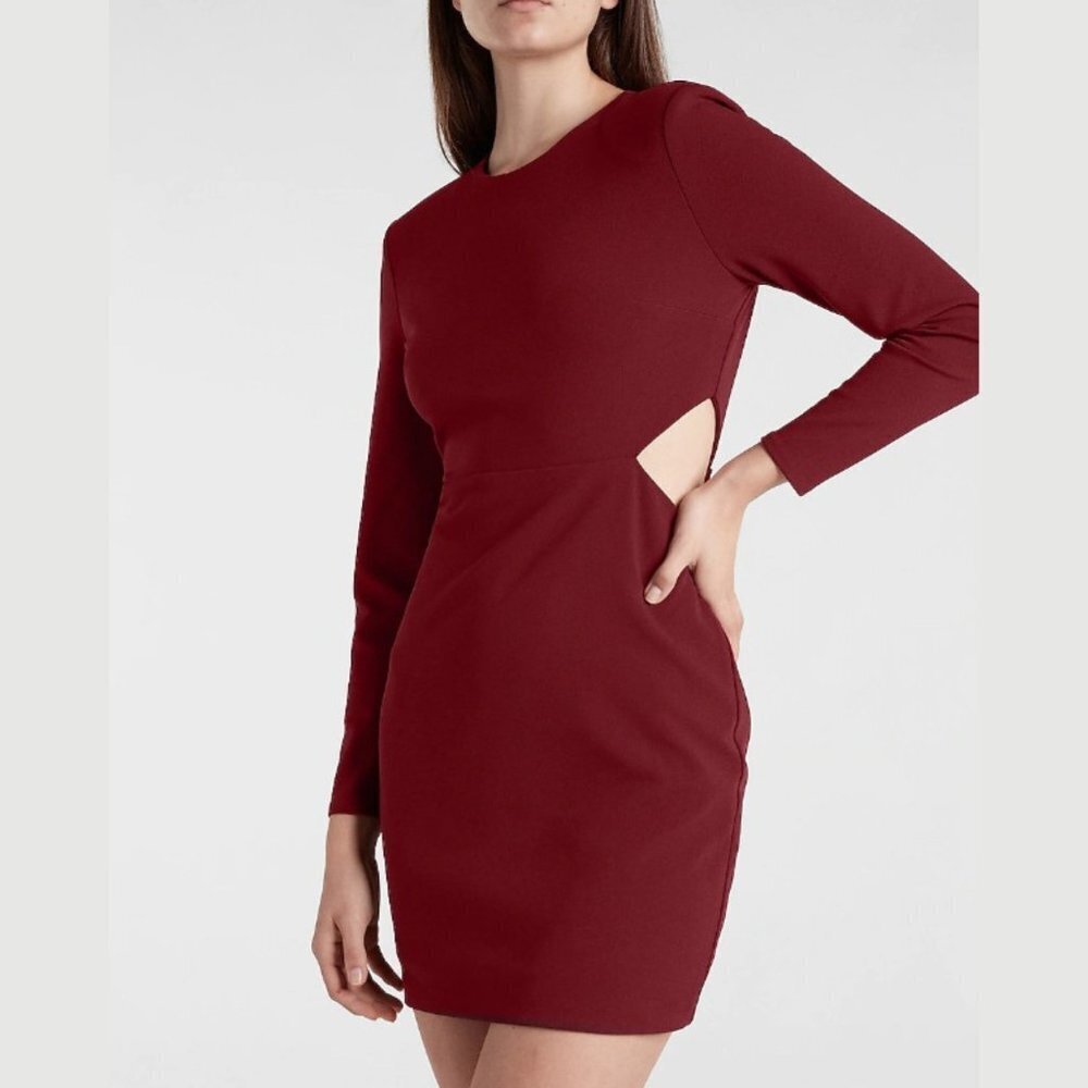 Express Women's Strong Shoulder Side-Cutout Mini Dress - XL